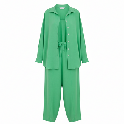 Winona Linen Shirt and Baggy Pants Set