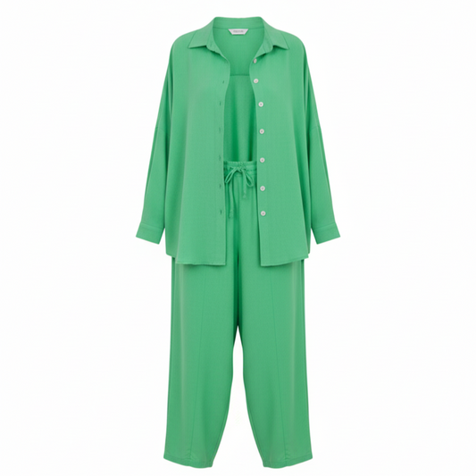 Winona Linen Shirt and Baggy Pants Set