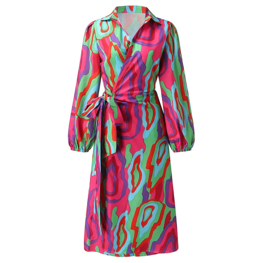 Odette Multi-Colored Midi Dress