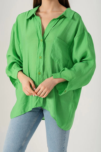 Stacy Low Shoulder Oversize Shirt