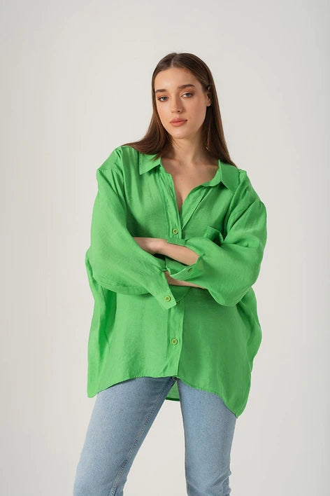 Stacy Low Shoulder Oversize Shirt