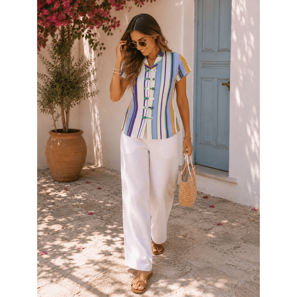 Glenda Striped Top