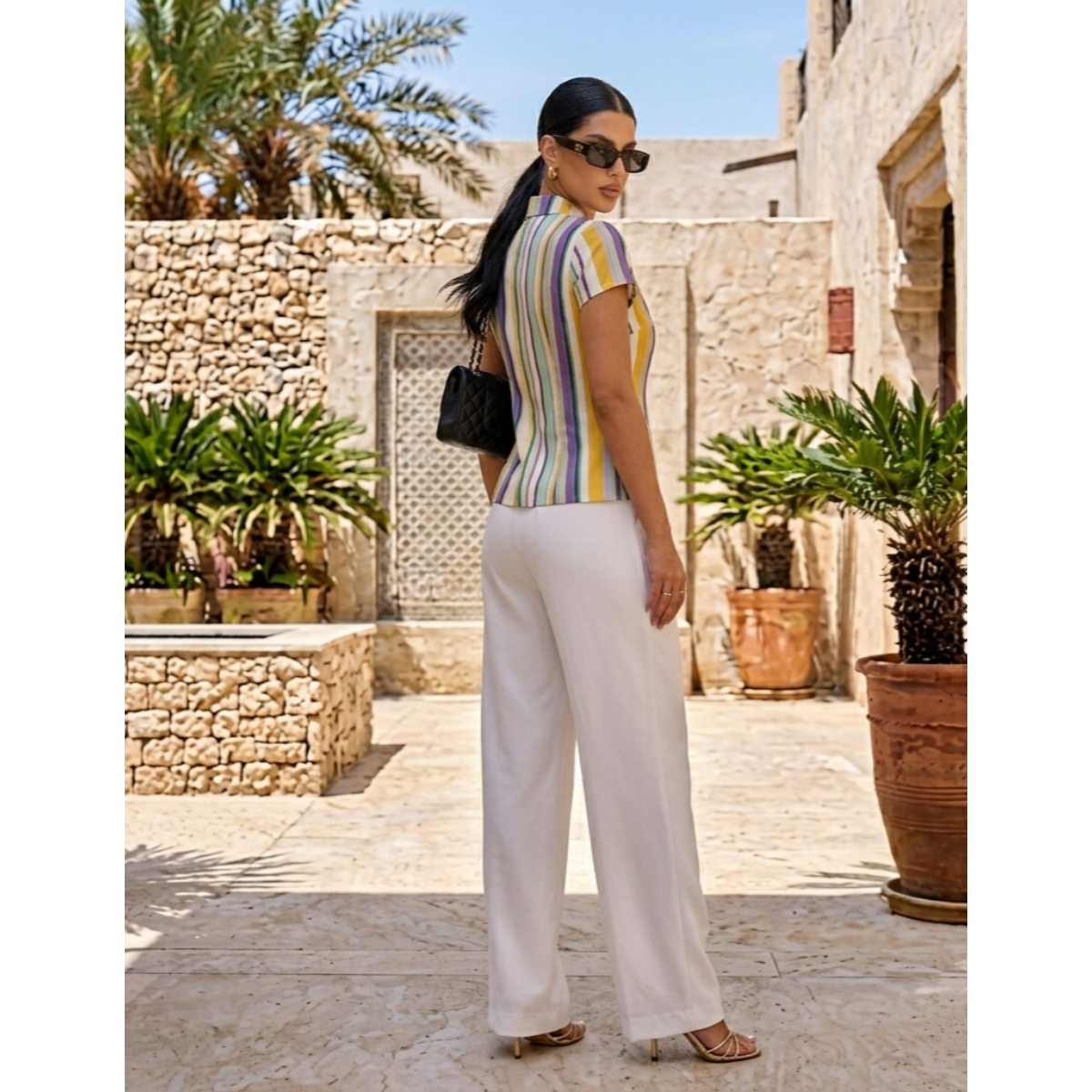 Glenda Striped Top