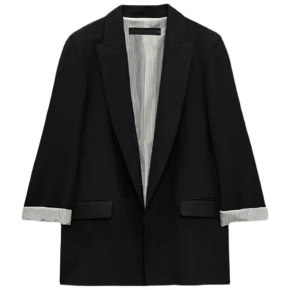 Dorothy Linen Folded Sleeve Blazer