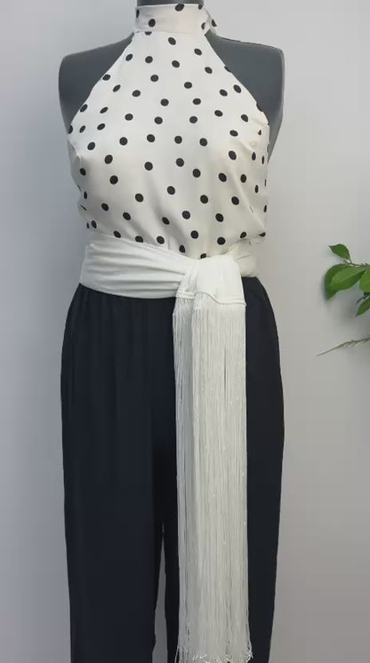 Mira Tassel Satin Scarf