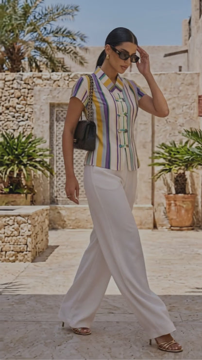 Glenda Striped Top