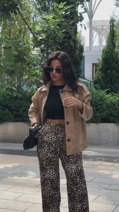 Eva Leopard Trouser