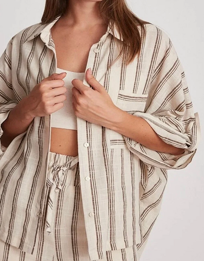 Matilda Linen Striped Set