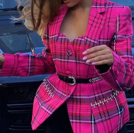 Ophelia Plaid Blazer