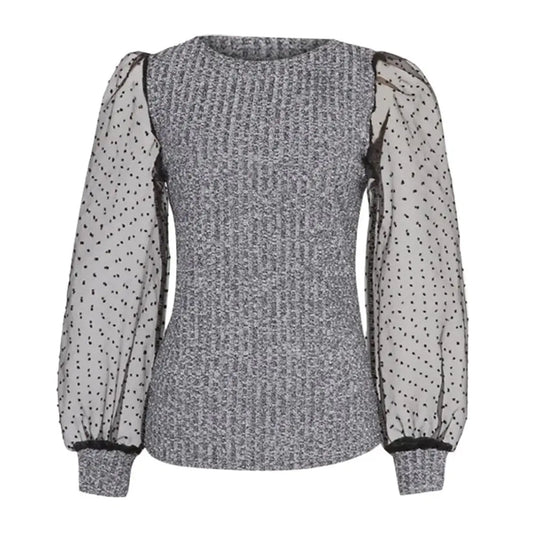 Lucrecia Mesh Puff Sleeve Tops