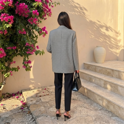 Stefania Black & White Blazer