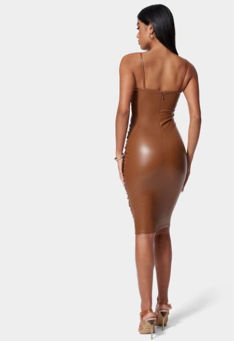 Liza Leather Bodycon Dress