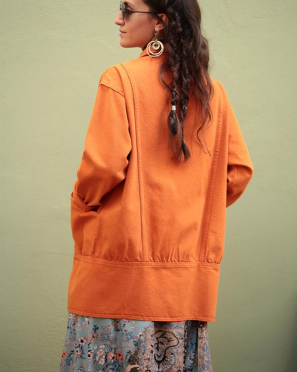 Latresa Orange Denim Jacket