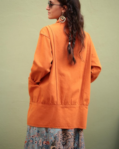 Latresa Orange Denim Jacket