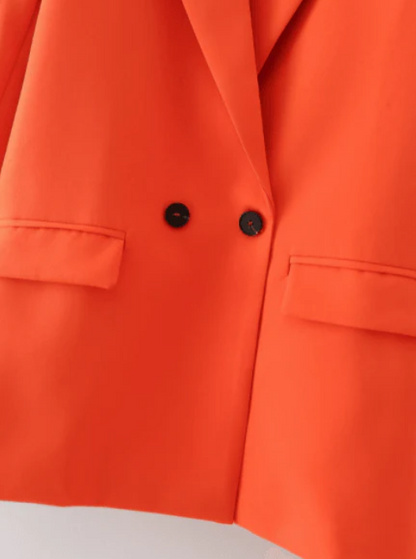 Eleanor Orange Blazer