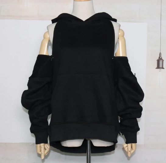 Odelia Oversized Hooded Zipper Sweater