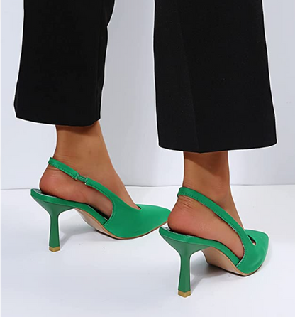 Colette Solid Pointed Heels Sandals