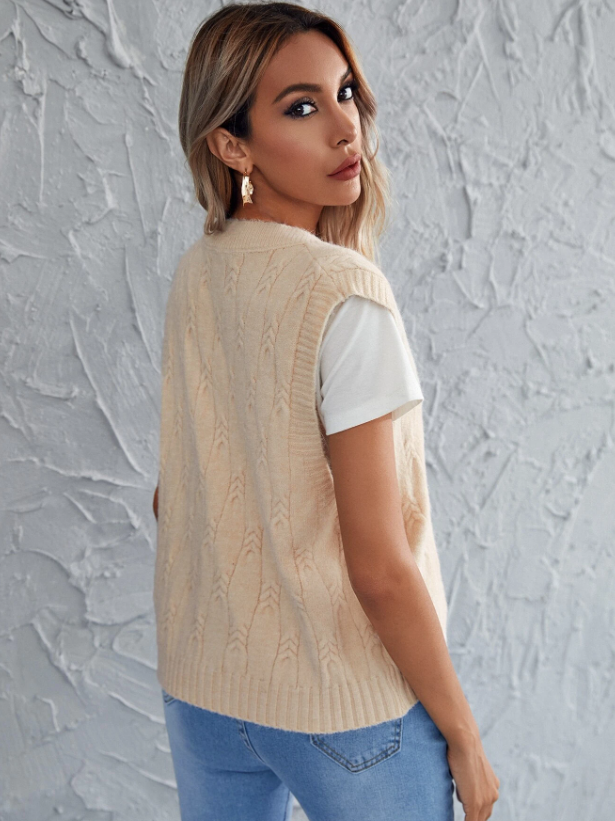 Tara Knit Sweater Vest - Pinkfig Boutique