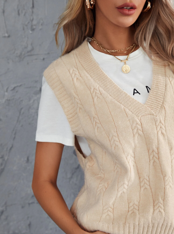 Tara Knit Sweater Vest - Pinkfig Boutique