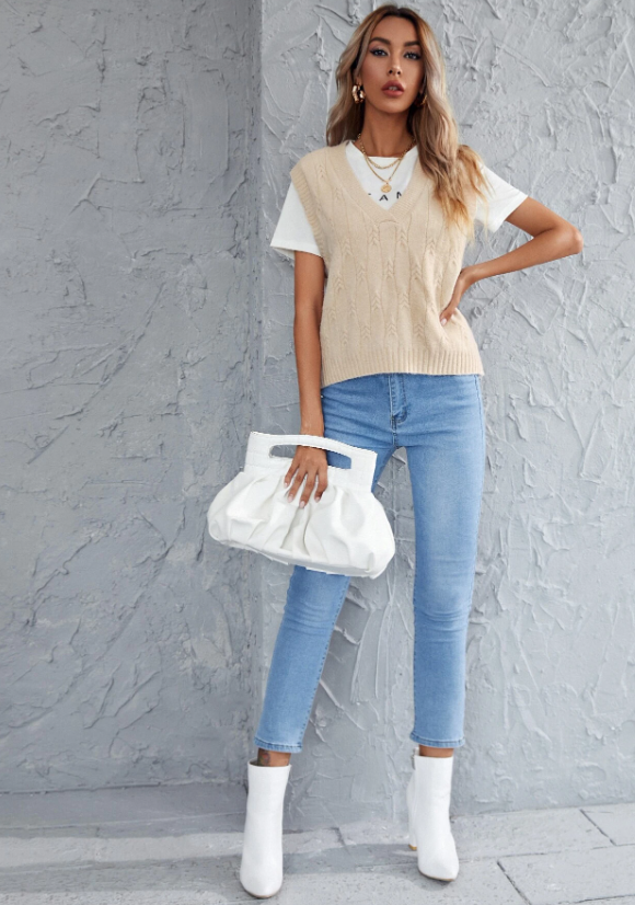 Tara Knit Sweater Vest - Pinkfig Boutique